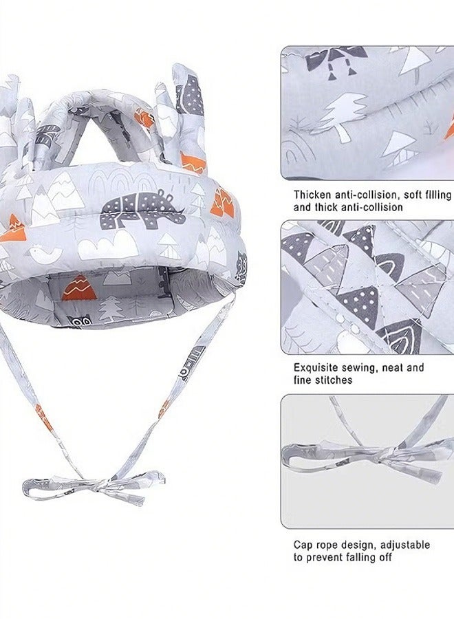 Berma Baby خوذة للأطفال للزحف والمشي، واقي رأس للأطفال - حماية للرأس للأطفال الرضع بدون نتوءات ووسادة ناعمة، واقي رأس آمن، خوذة قابلة للنفخ للأطفال الصغار من عمر 1 إلى 2 سنة، من عمر 6 إلى 12 شهرًا - Image 4