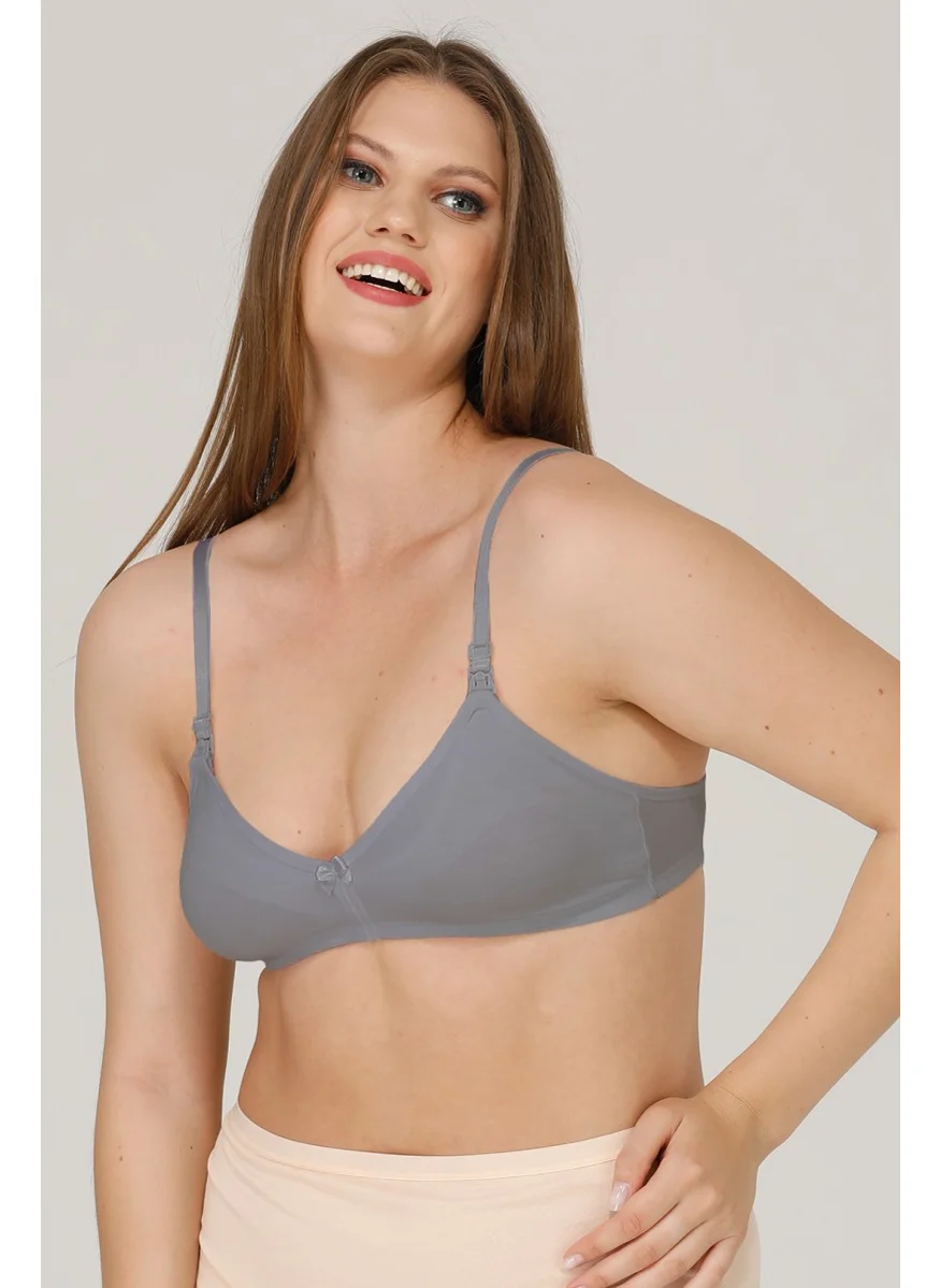 بارلانجري Par Lingerie Pl Nursing Bra Combed Cotton Uncovered Gray