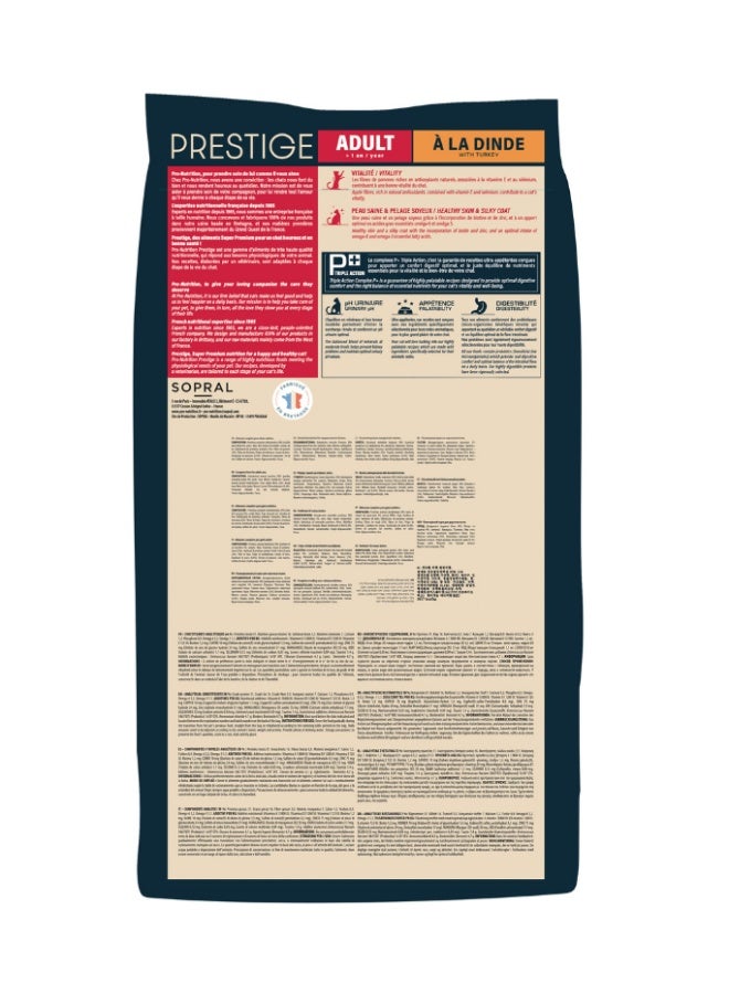 Pro nutrition Prestige Cat Adult Turkey 10Kg Dry Food - Image 2