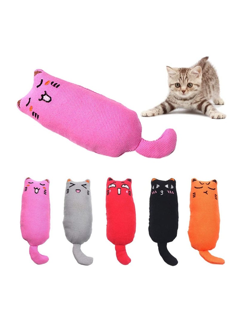 Catnip Filled Cartoon Mice Cat Teething Chew Toy - 5 Pieces - Image 3