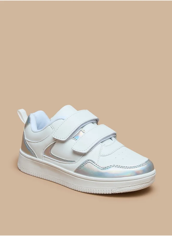 Flora Bella By Shoexpress Girls Colourblock Sneakers With Hook And Loop Closure