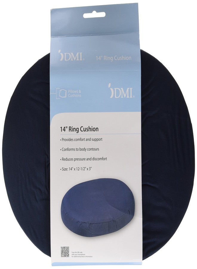 DMI Seat Cushion Donut Pillow and Chair Pillow for Tailbone Pain Relief, Hemorrhoids, Prostate, Pregnancy, Post Natal, Pressure Relief and Surgery, 14 x 12.5 x 3, Navy - Image 2