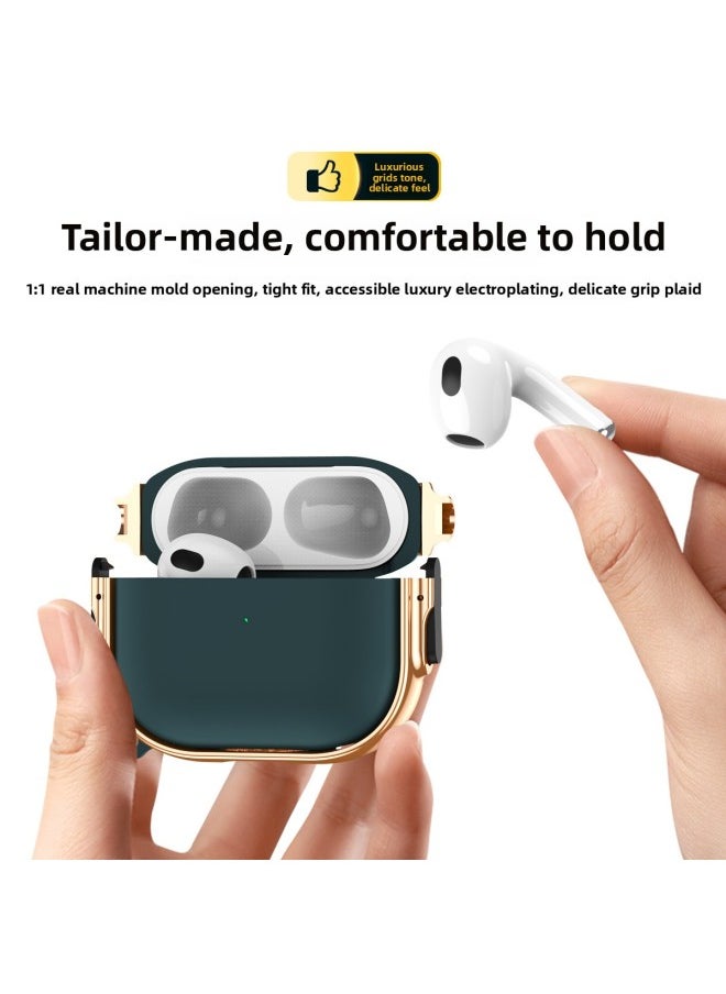 Generic - Suitable For Airpods4 Protective Cover For Apple 4 Generation Electroplated Earphone Case Airpods Pro Switch Earphone Case-Color:Black+red-Applicable Models:Airpods 1/2 Generation - Image 1