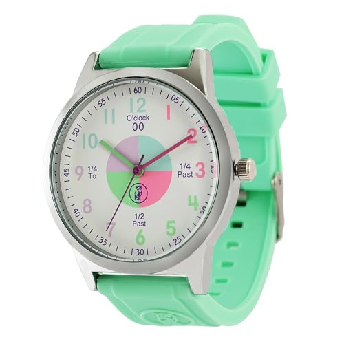 OWLCONIC Analog Kids Watch Light Green - Girls & Boys Watches Ages 7-12 - Kids Analog Watch - Telling Time Teaching Tool - Gift Watches for Girls and Boys - Image 1