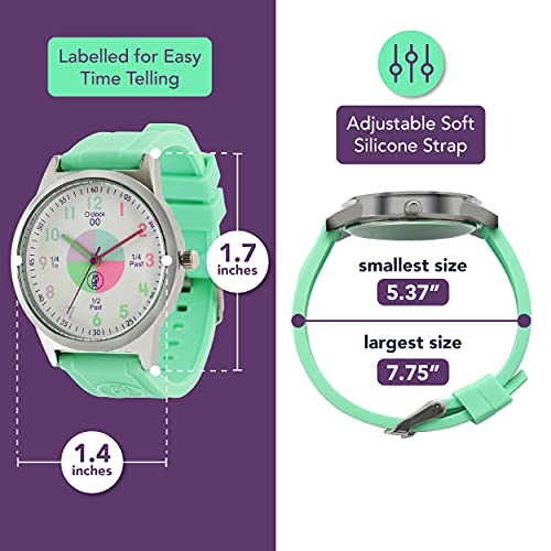 OWLCONIC Analog Kids Watch Light Green - Girls & Boys Watches Ages 7-12 - Kids Analog Watch - Telling Time Teaching Tool - Gift Watches for Girls and Boys - Image 5