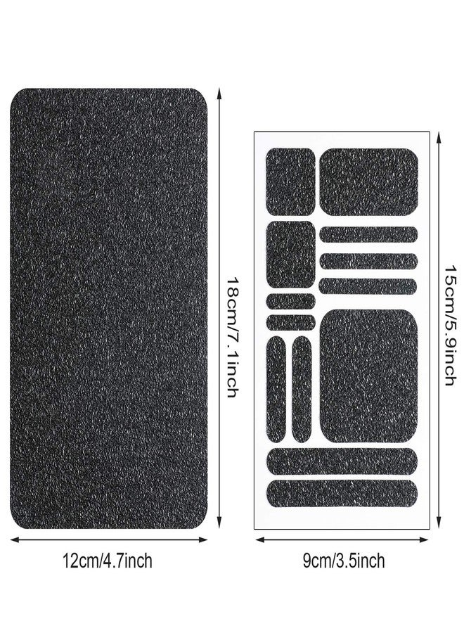Zonon شريط لاصق مضاد للانزلاق من زونون 4 قطع لملصقات الهاتف مع نسيج مطاطي لاصق لتوفير قبضة قوية لأجهزة الكمبيوتر اللوحي وحالات الألعاب (أسود) - Image 2