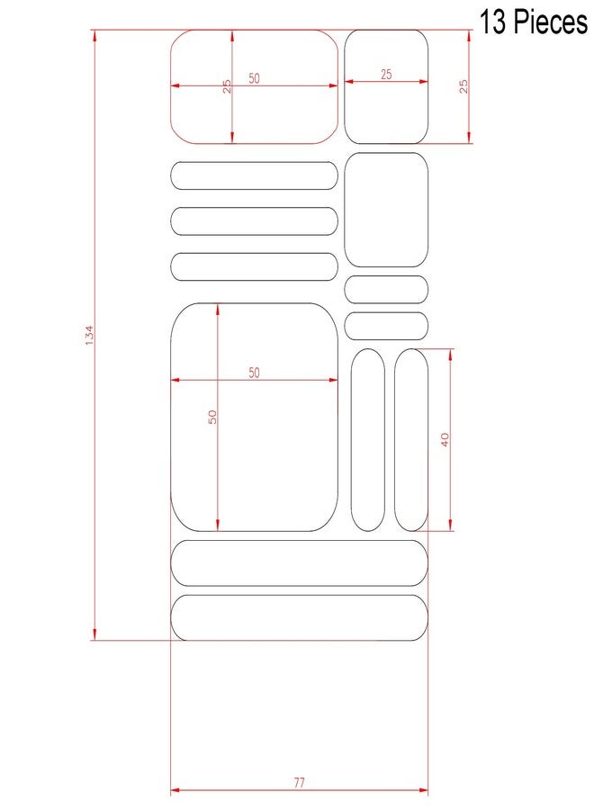 Zonon شريط لاصق مضاد للانزلاق من زونون 4 قطع لملصقات الهاتف مع نسيج مطاطي لاصق لتوفير قبضة قوية لأجهزة الكمبيوتر اللوحي وحالات الألعاب (أسود) - Image 3
