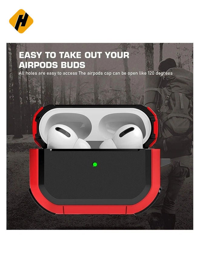 AirPods Pro Case Cover with Keychain Full Protective Shockproof Soft TPU Accessories Skin Compatible for Apple Airpods Pro Case for Women Men Girls Boys Front LED Visible