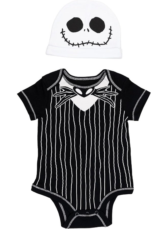 Disney Disney Baby Boys Jack Skellington Bodysuit and Cap Set  - Image 1
