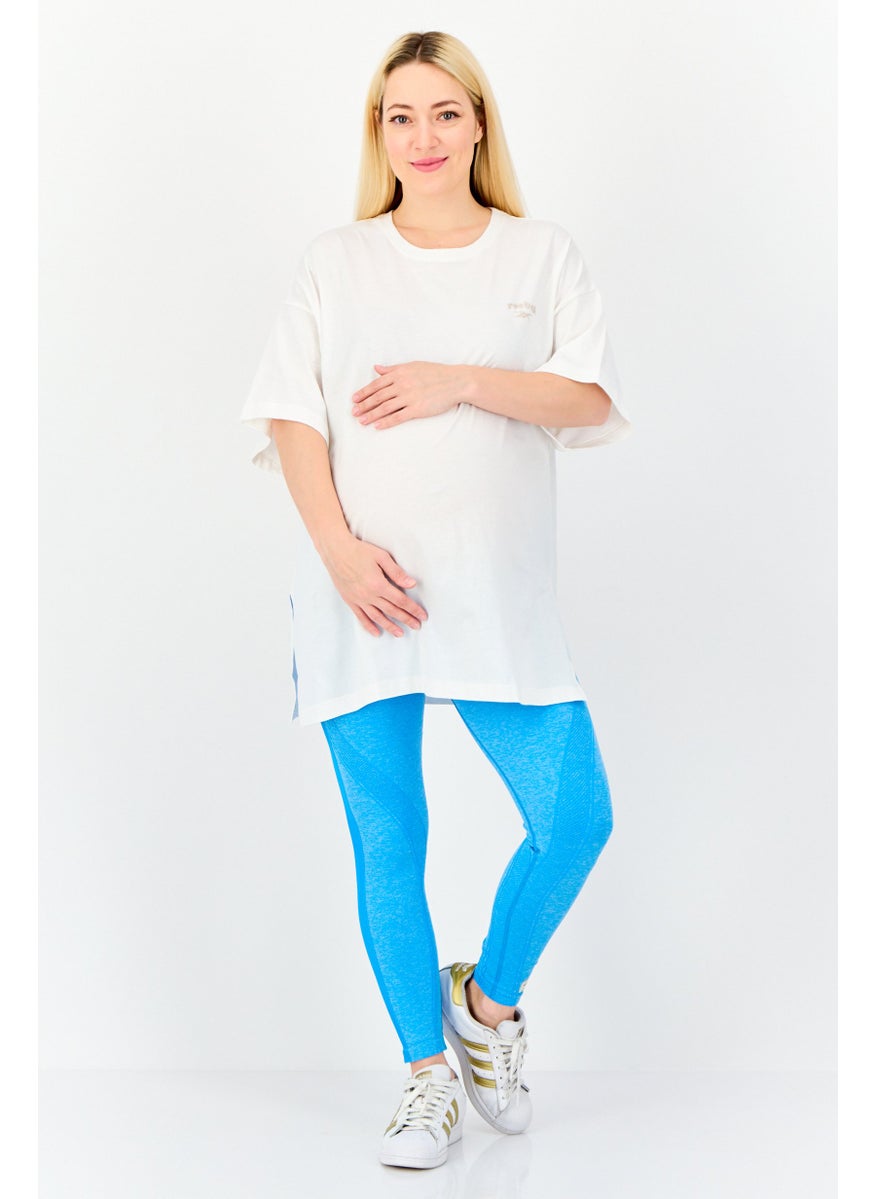 Reebok Maternity Sportswear Fit Short Sleeve Outdoor T-Shirt, White  - Image 2
