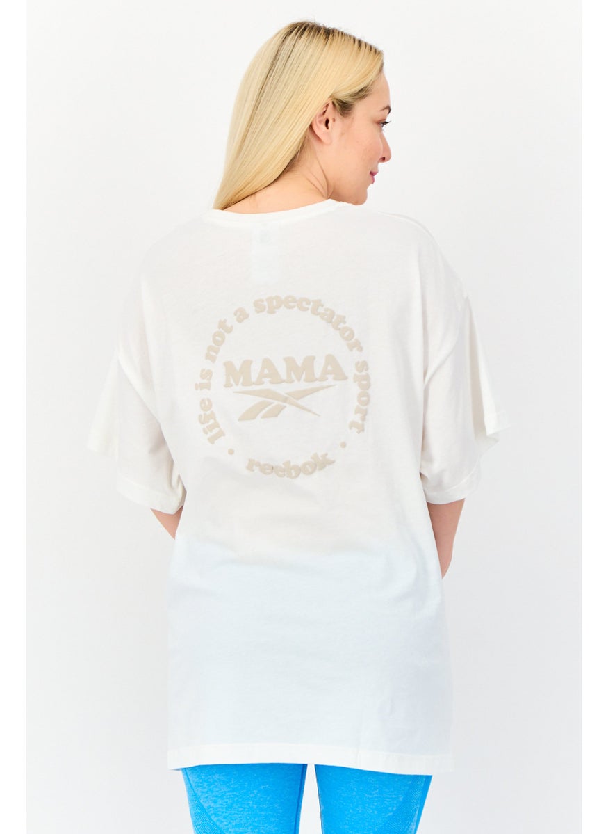 Reebok Maternity Sportswear Fit Short Sleeve Outdoor T-Shirt, White  - Image 4