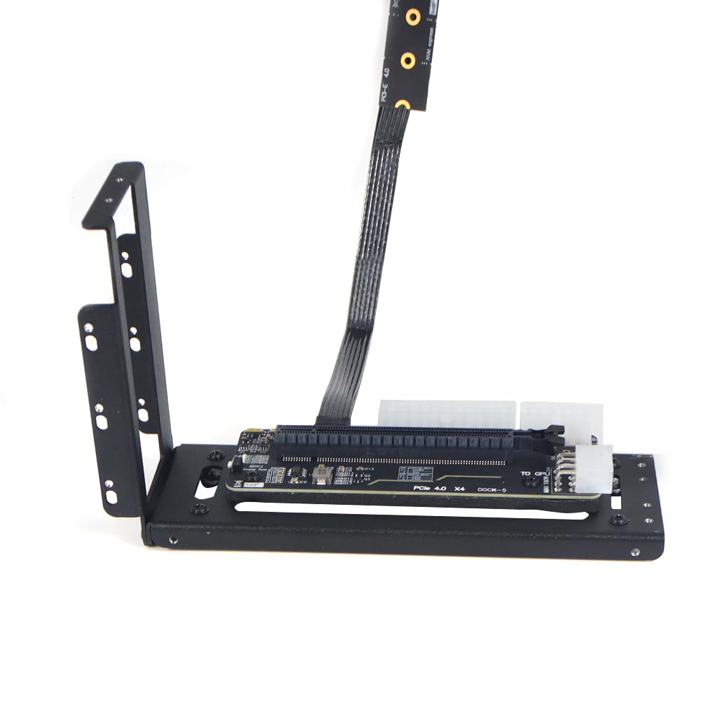 JMT R43SG GEN4 M.2 M-Key to PCIE X16 4.0 External Graphics Card Stand Bracket Compatible with NVME SSD NUC Host Expansion Card Graphics Dock (30cm)
