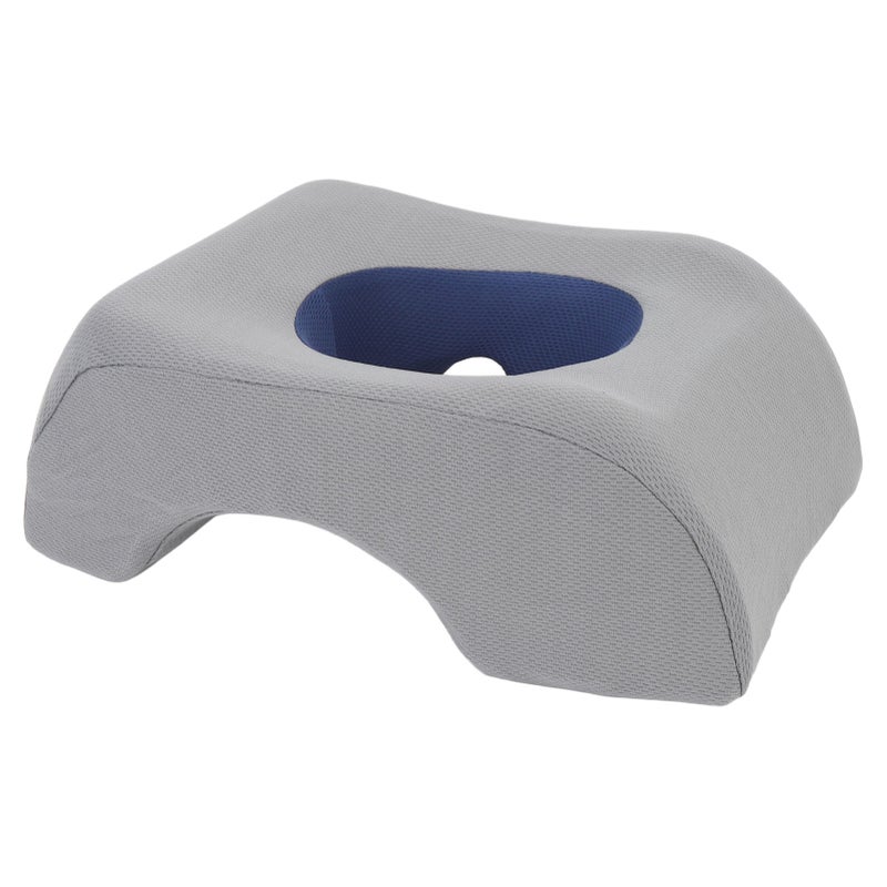 Face Down Pillow Soft Ergonomic Hollow Headrest Face Cushion for Salon Massage Beauty Bed Gray Blue - Image 5