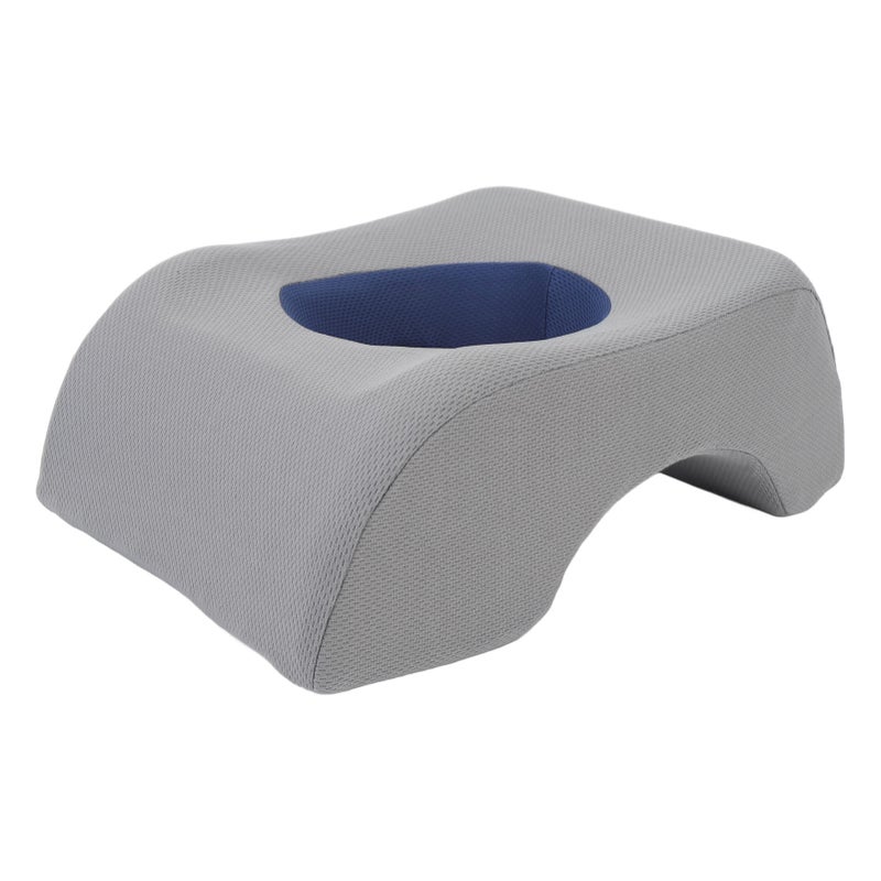 Face Down Pillow Soft Ergonomic Hollow Headrest Face Cushion for Salon Massage Beauty Bed Gray Blue - Image 2