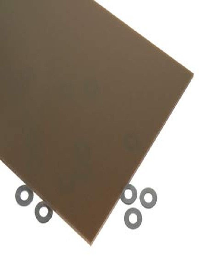 AZM Displays 1/8" (3mm) Light Tinted Bronze 12"x12" Translucent Acrylic Plexiglass 0.118" Thick #2412 Sheet AZM - Image 1