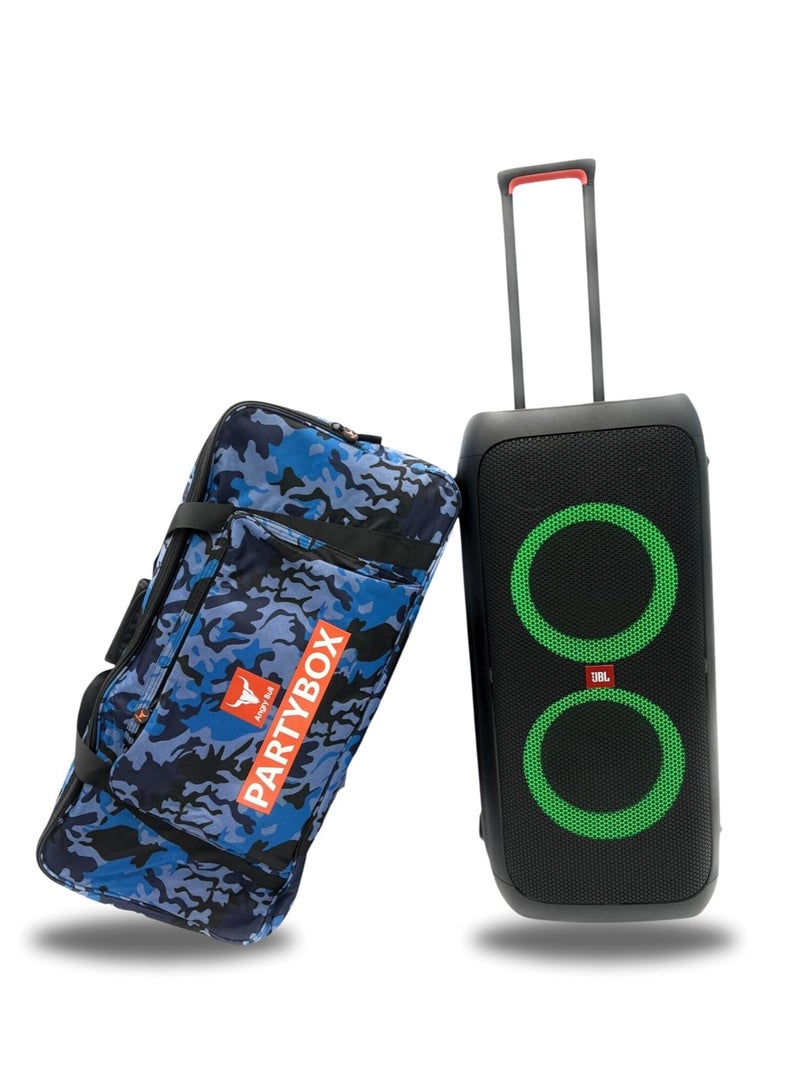 أنجري بول حقيبة تخزين آمنة لمكبر الصوت مع حقيبة سفر ذات حزام عملي متوافقة مع JBL PARTY BOX 310 (ARMY-H) - Image 1