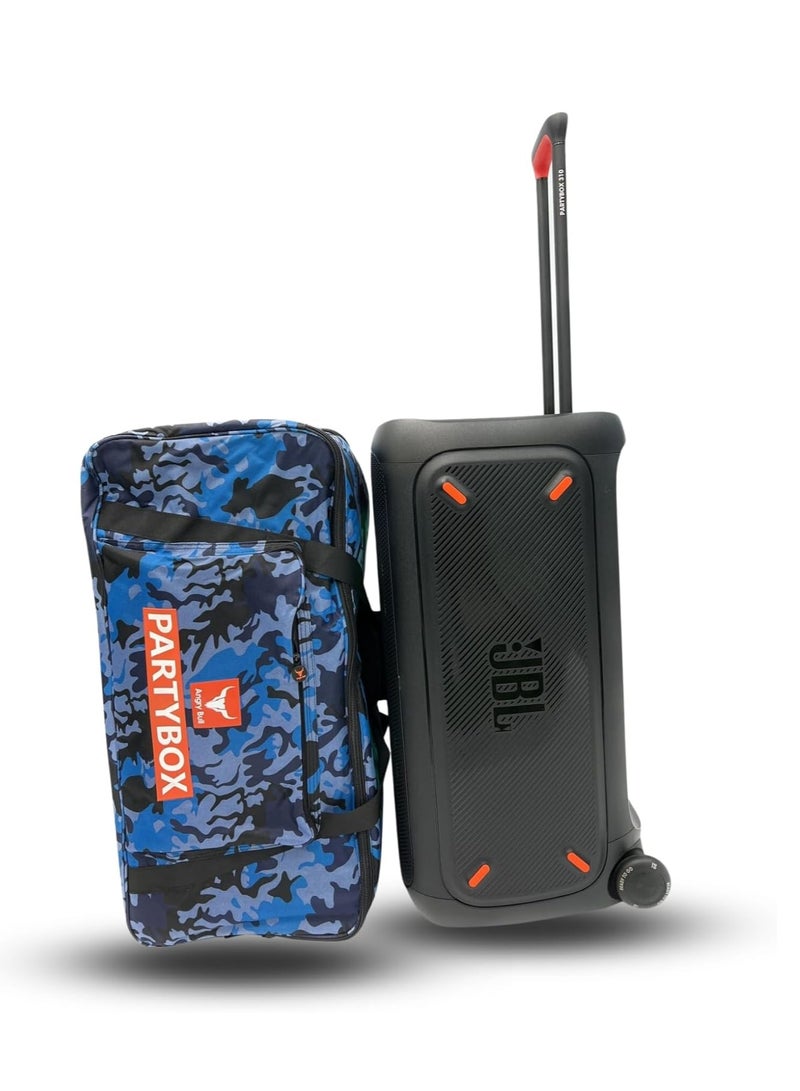 أنجري بول حقيبة تخزين آمنة لمكبر الصوت مع حقيبة سفر ذات حزام عملي متوافقة مع JBL PARTY BOX 310 (ARMY-H) - Image 4