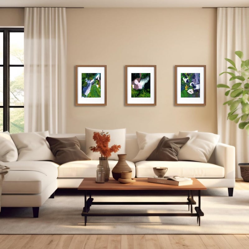 KAIWIN إطار صور KAIWIN بني A3 مجموعة من 3 - 21 × 30 سم (A4) مع حشوة، إطار صور بزجاج أكريليك للتعليق، للصور والملصقات والألغاز | إطار ملصق تطبيقات سوق مختلفة - Image 4