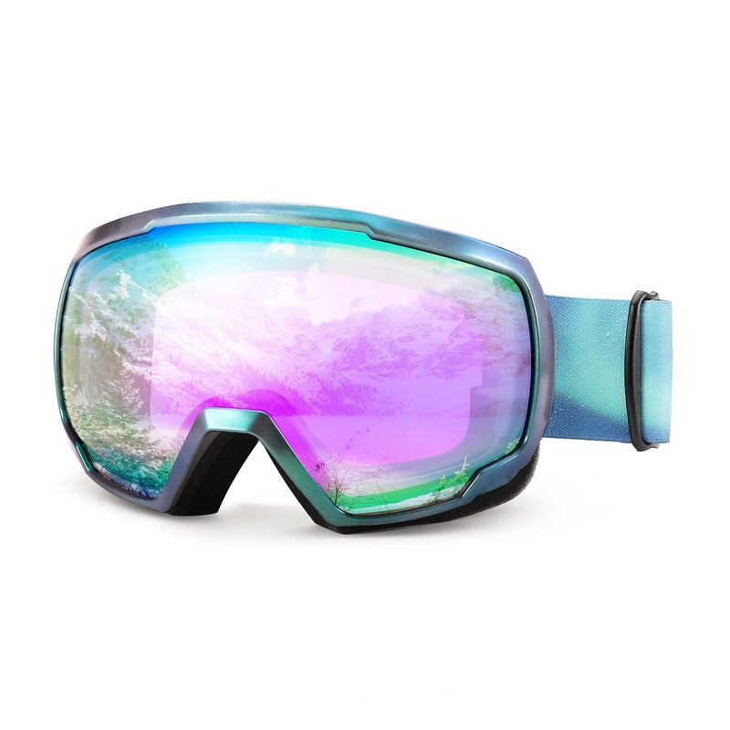 FEISEDY Goggles OTG - Over Glasses Motorcycle/Ski/Snowmobile Goggles for Men Women & Youth - 100% UV Protection B2960 - Image 1