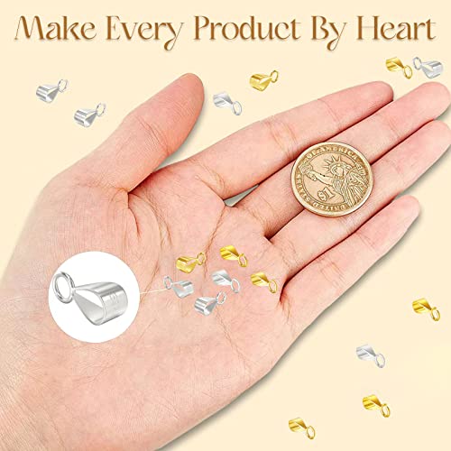 Qulltk 6Pcs 925 Sterling Silver Slider Pendant Clasp Bail Connector with Open Loop,S925 Bails for Jewelry Making Made in Italy - Image 4