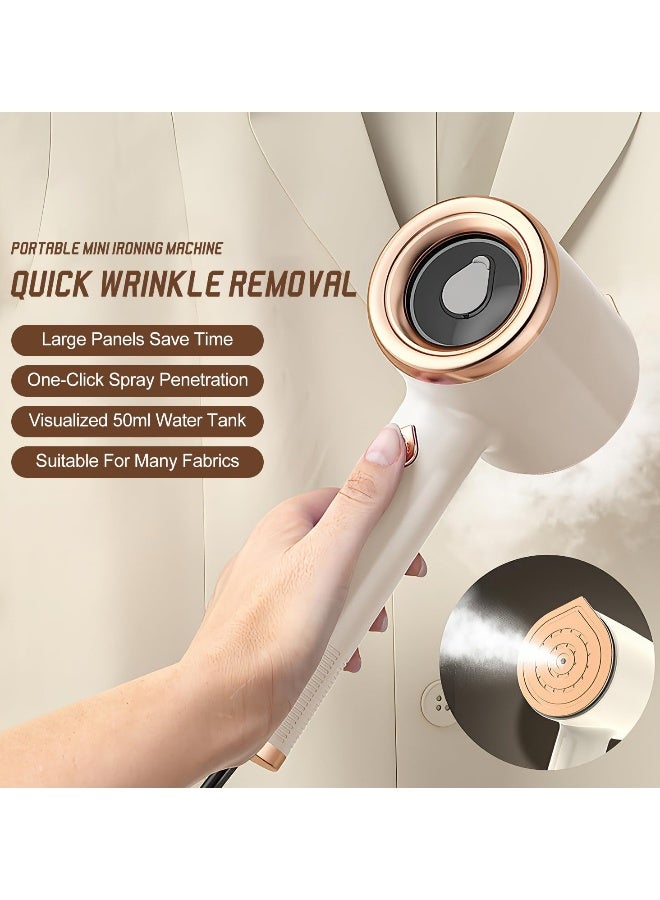 آلة كي صغيرة محمولة، مكواة بخار سفر صغيرة، جهاز بخار ملابس محمول مع تسخين سريع للكي بالبخار، مثالي للاستخدام في المنزل والسفر - Image 2