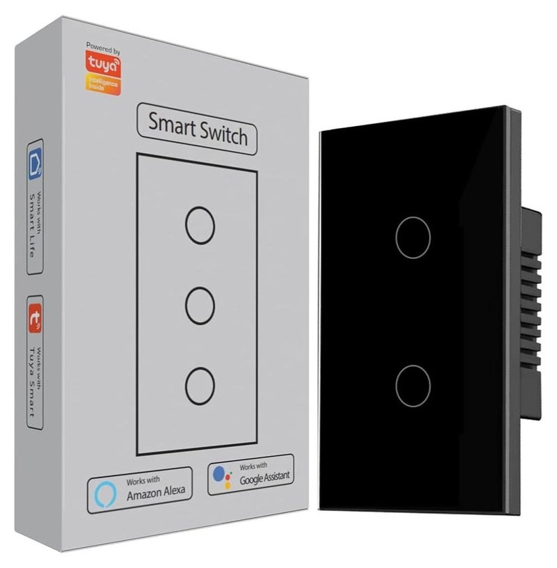 تويا سمارت واي فاي مفتاح 2 خط يعمل باللمس و يدعم جوجل هوم - Image 1