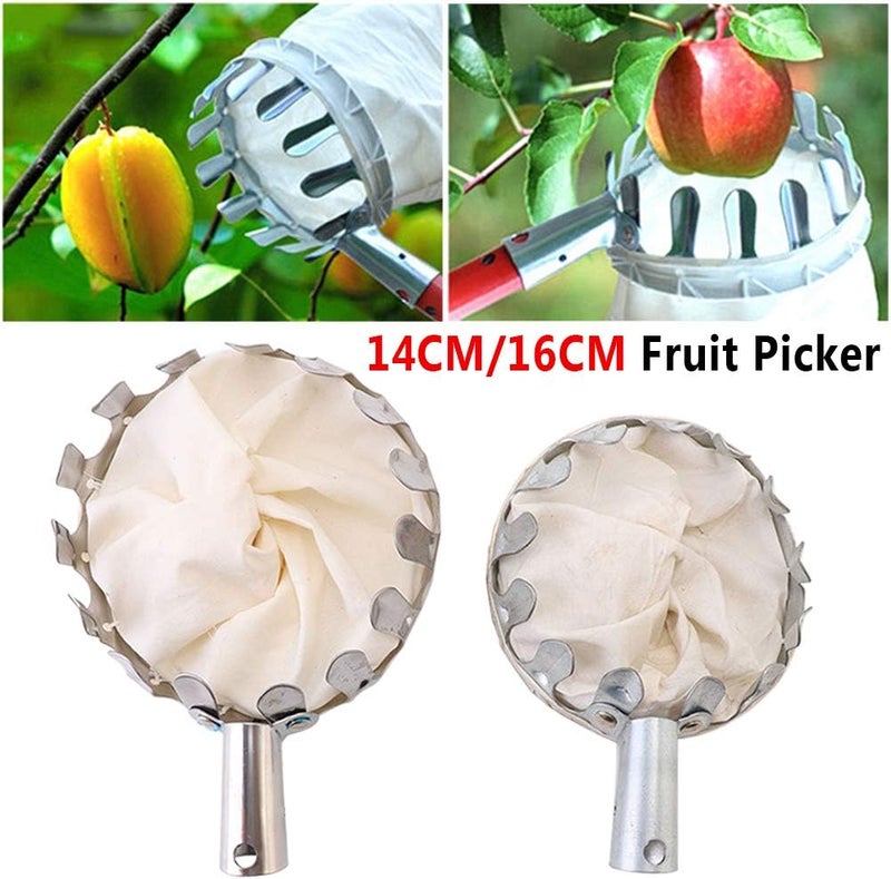 SYCOOVEN Fruit Picker Head Basket Metal Fruit Picker Agricultural Garden Hardware Tools Portable Fruit Catcher for Harvest Picking Cherry Pear and PeachSize14cm - Image 5