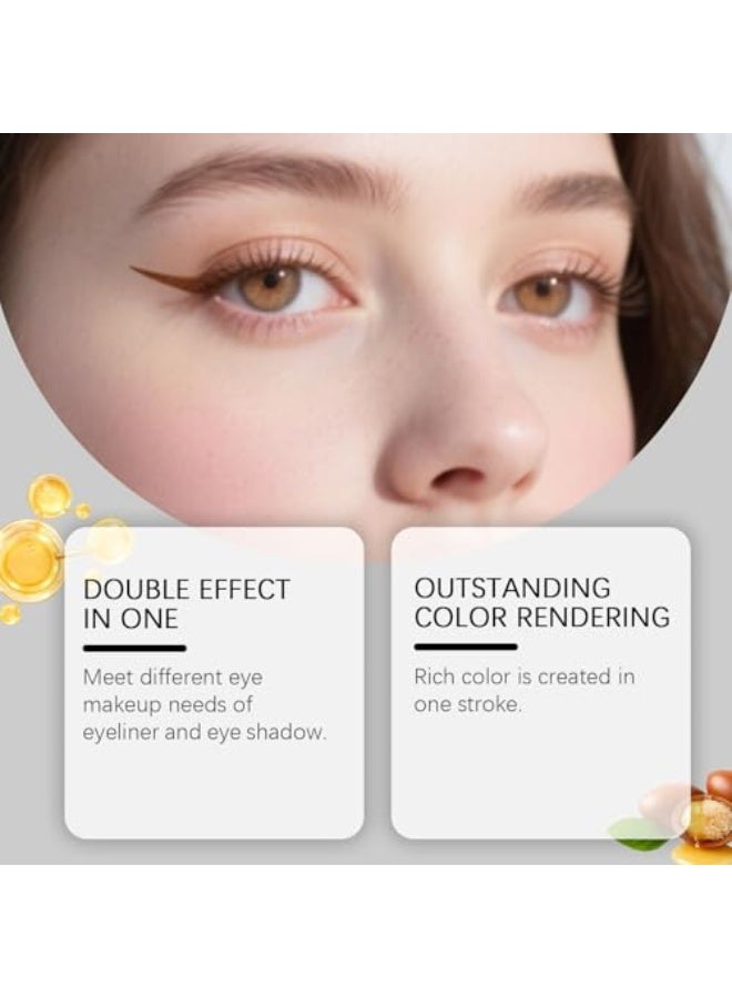 zephoco 2 In 1 Eyeliner Eyeshadow, Long-Lasting Waterproof Smudge-Proof Duo Eye Shadow Stick, Two-Color Eyeliner, Gentle & Smooth Application, Easy to Color, Creat Smokeshow Make Up (Bronze) - Image 3