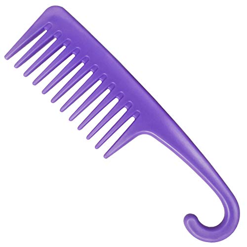 Wapodeai Wide Tooth Comb Detangling Hair Brush, Premium Care Handgrip Comb, Apply to For Curly, Wet, Dry, Thick Hair Etc. (Purple) - Image 1