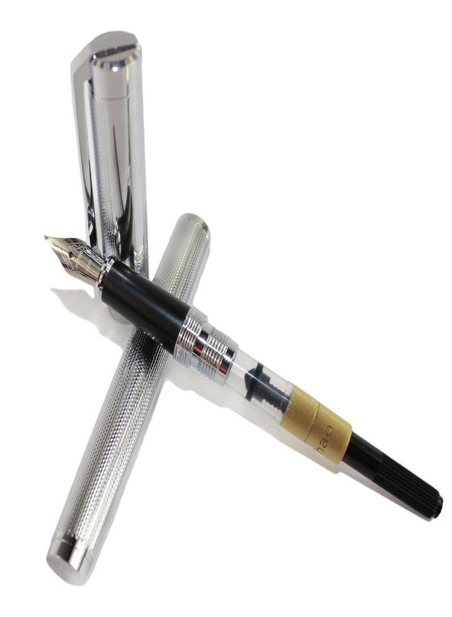 Gullor Noblest simple style Jinhao 155 fountain pen silver - Image 5