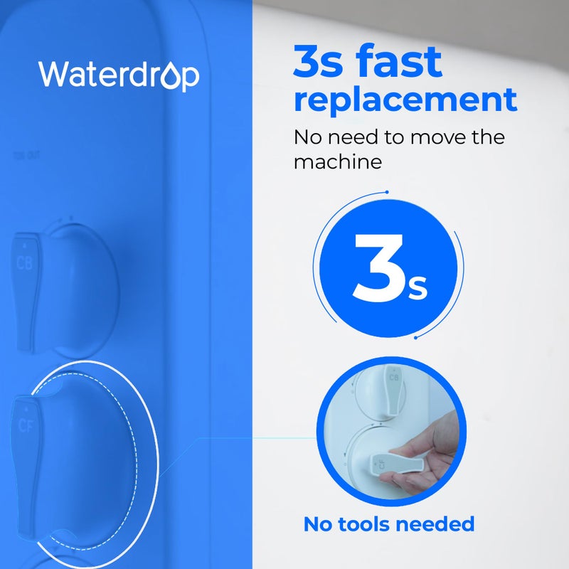Waterdrop G3-N1CF Filter, Replacement for Waterdrop G3-W & G3P600 & G3P800 Reverse Osmosis System, 6-month Lifetime - Image 5