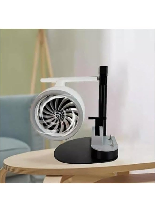 2-In-1 Creative Turbo fan for Office,Jet Engine Fan,Desktop Fan,Creative Turbo desktop turbo fan,Turbo Fan for Desk,3D Turbofan Red Light Tail Flame Atomization Spray Devic,Turbojet Desktop Fan(Red,