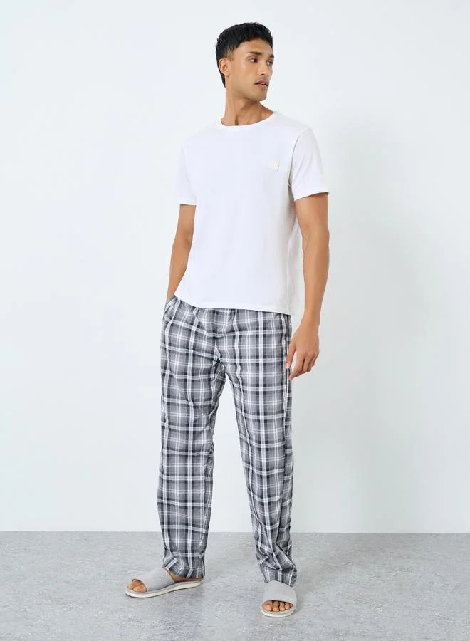 Styli Styli Multi Checkered Cotton Pyjama