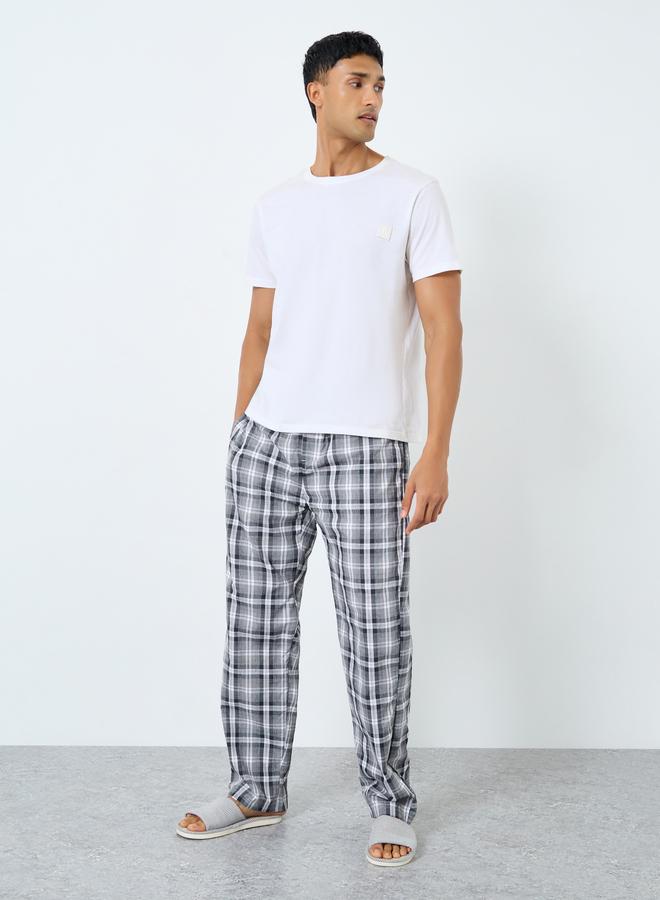 Styli Multi Checkered Cotton Pyjama - Image 2