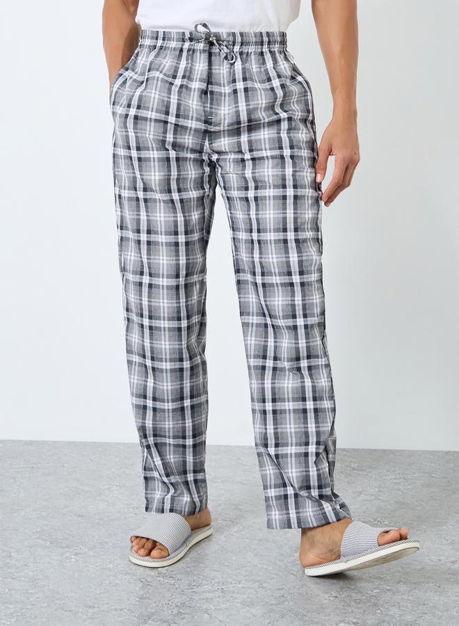 Styli Multi Checkered Cotton Pyjama - Image 1
