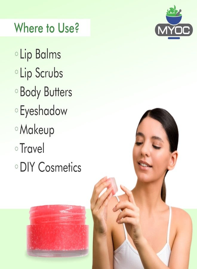 MYOC Empty Transparent Acrylic San Jars with Golden Cap & Inner Lid for Lip Balm, Lip Scrub, Cream, Leakproof Reusable Cosmetic San Jar for Makeup & DIY Beauty Product -15gm (Pack of 4) - Image 3