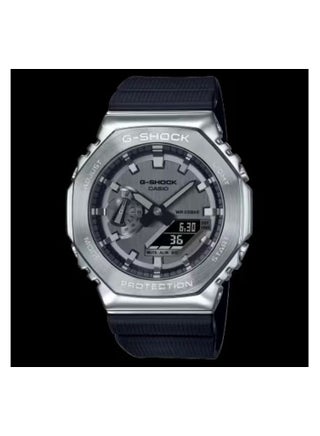 Casio G-Shock GM-2100-1ADR Silver Steel Bezel & Black Strap: Rugged Elegance for Every Adventure - view 3