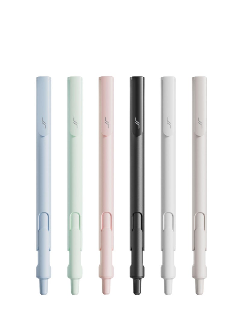 SYOSI 6PCS Upgraded 0.5mm Retractable Quick Dry Gel Ink Pens, Cute Aesthetic Gel Pens, Retractable Rolling Pen, Fine Point Smooth Writing Pens for Home School Office Supplies  - Image 1