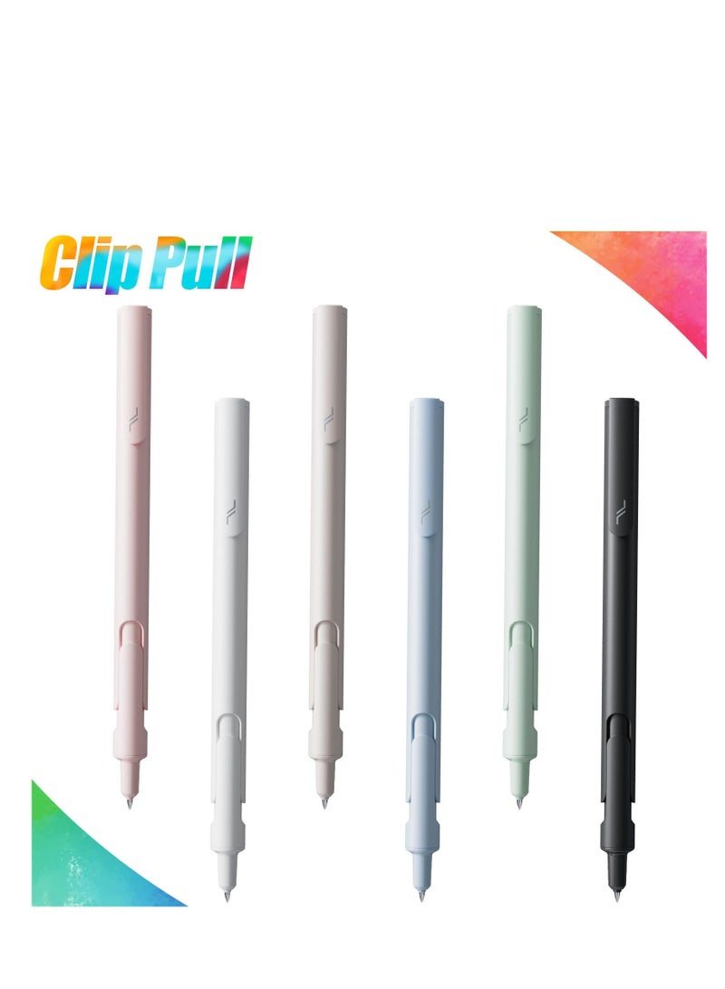 SYOSI 6PCS Upgraded 0.5mm Retractable Quick Dry Gel Ink Pens, Cute Aesthetic Gel Pens, Retractable Rolling Pen, Fine Point Smooth Writing Pens for Home School Office Supplies  - Image 2