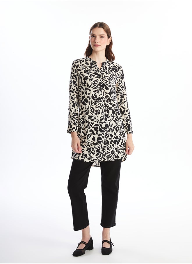 Crazy Collar Patterned Women's Tunic