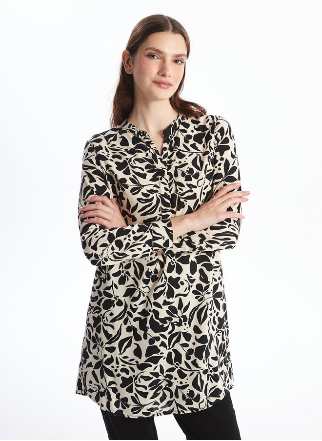 Crazy Collar Patterned Women's Tunic