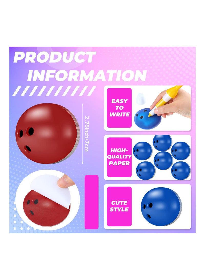 30 Pcs Bowling Ballpoint Pens in Blue Ink - Cute Cartoon Retractable Mini Nurse Pens, Perfect for Bowling Party Favors, Student Stationery, Office, and Home Use (Random Colors) - Image 2