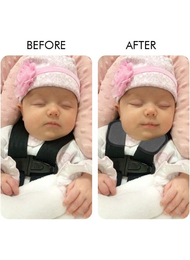 accmor وسادات كتف حزام مقعد السيارة من أكمور للأطفال، أغطية حزام مقعد السيارة الناعمة، أغطية حزام الأمان لمقاعد السيارة، عربة الأطفال، عربة الدفع - Image 3