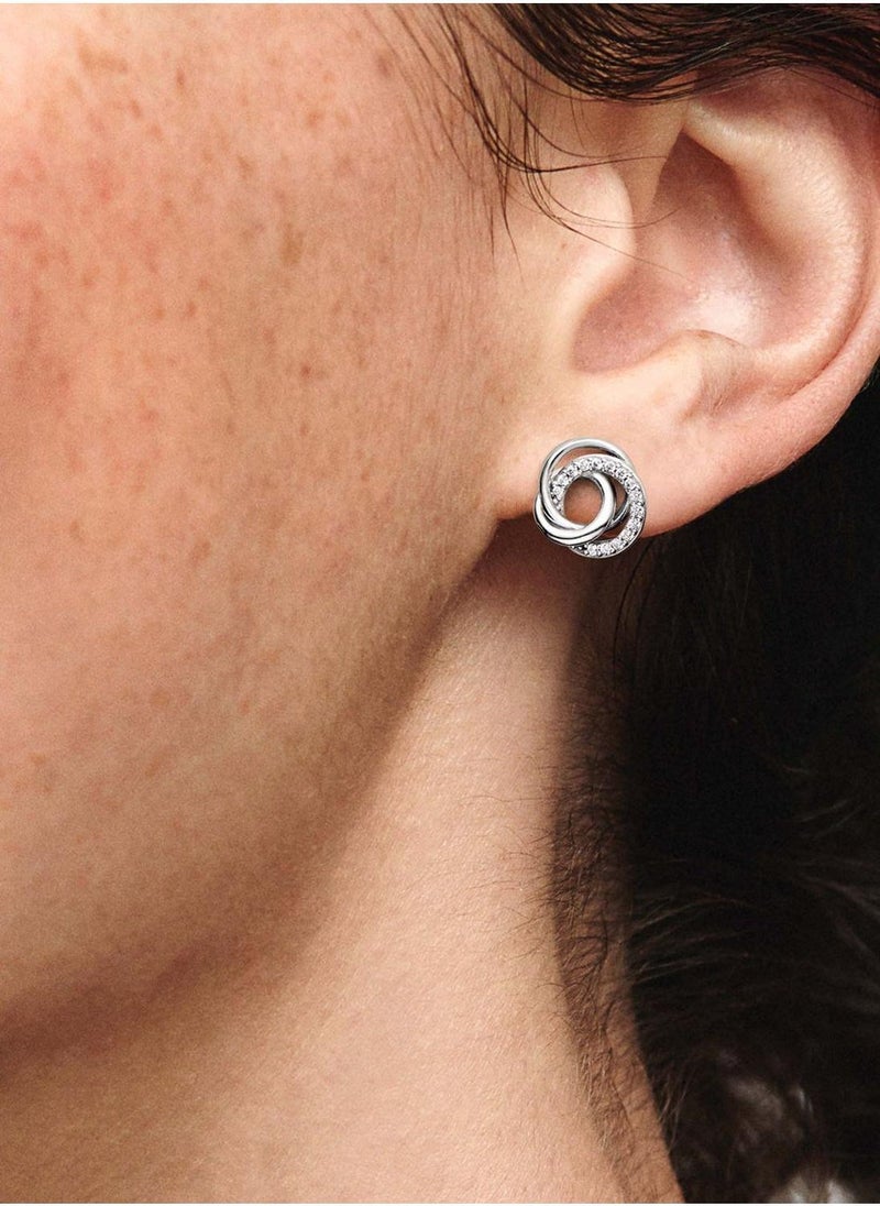 PANDORA Family Always Encircled Stud Earrings - Image 3