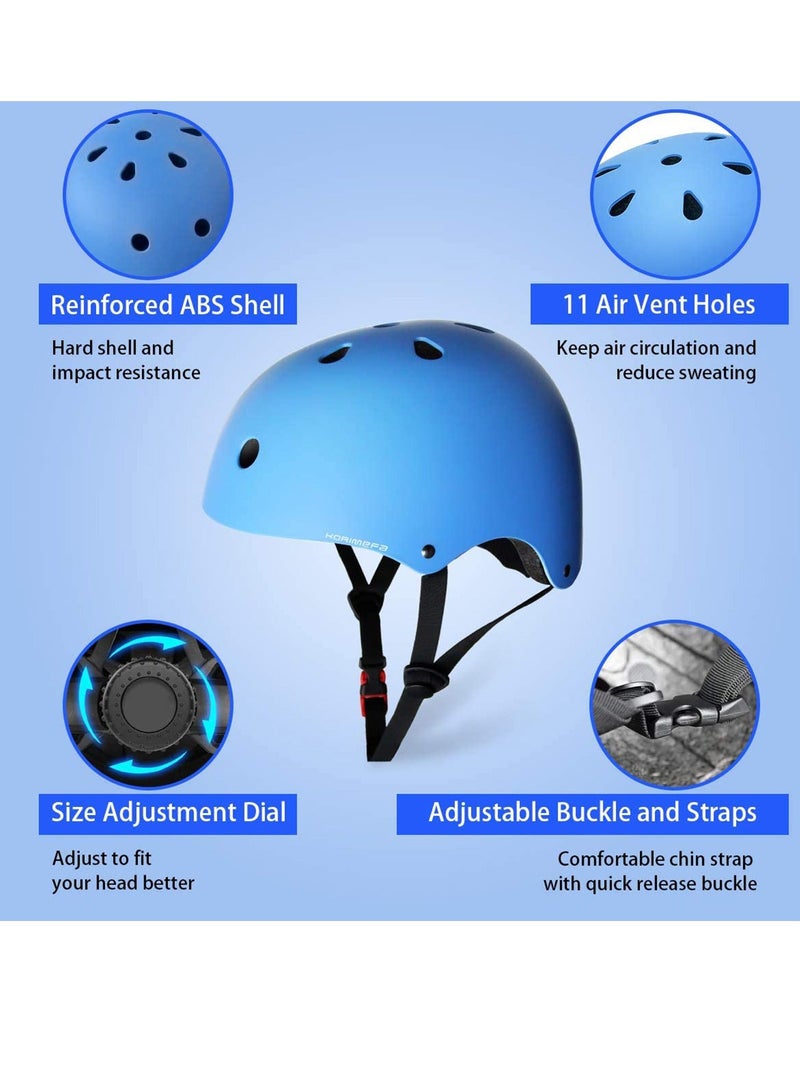 Kids Helmet Age 3 Toddlers Bike Helmet CE Certified Kids Skateboard Helmet for 3 13 Years Boys Girls Adjustable Helmet for BMX Cycling Bicycle Roller Scooter Skateboard Inline SkatingBLUE  - Image 2
