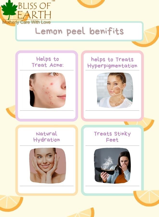 BLISS OF EARTH 100% Pure Lemon Peel Powder For Skin Whitening, Acne & Face Lightening 100gm Pack of 2  - Image 3