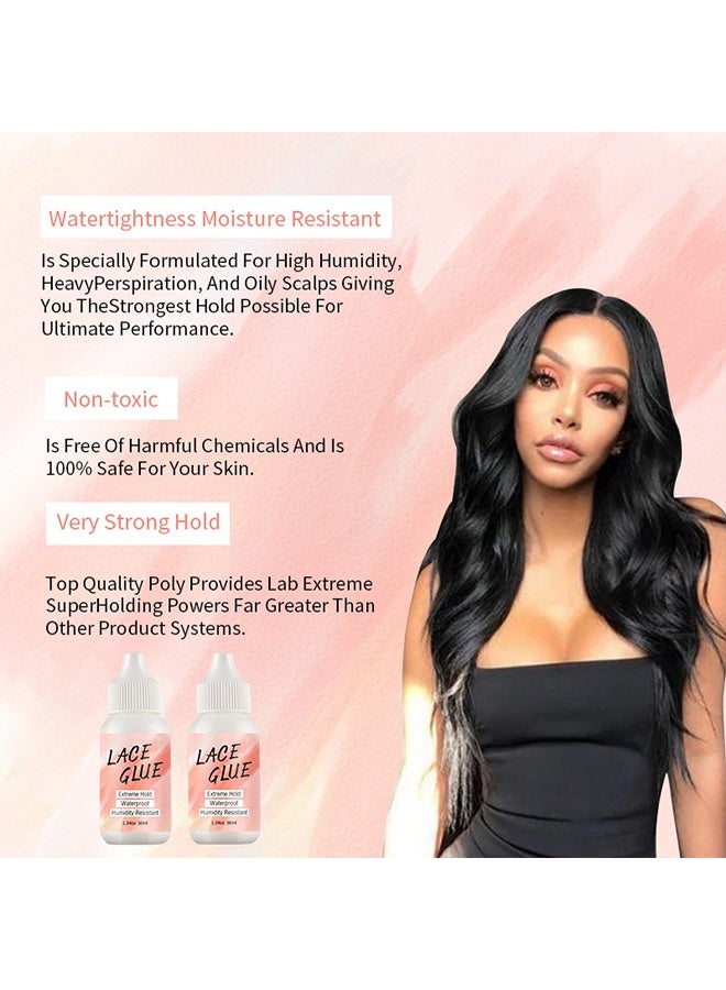 JS Lace Wig Glue Kit, Contains Waterproof Lace Front Glue and Wig Glue Remover for Wigs & Hair Replacement, Invisible Hair Bonding Adhesive (38ml+30ml) - Image 4