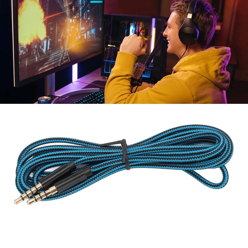 Ashata 3.5mm 5 Pole Plug to 4 Pole Plug Cable, Compatible A10 A30 A40 Headset, 2m Gold Plated Gaming Headset Cable with Oxygen Copper Wire, Car Stereo, Smartphone - Image 5