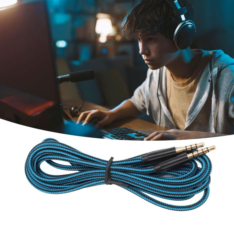 Ashata 3.5mm 5 Pole Plug to 4 Pole Plug Cable, Compatible A10 A30 A40 Headset, 2m Gold Plated Gaming Headset Cable with Oxygen Copper Wire, Car Stereo, Smartphone - Image 4