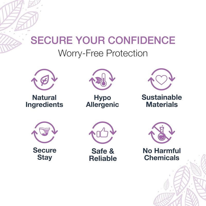 Veeda Natural Adult Incontinence Underwear for Women Postpartum Underwear for Bladder Leakage Protection Disposable Underwear with Maximum Absorbency Large Size 40 Count - Image 2